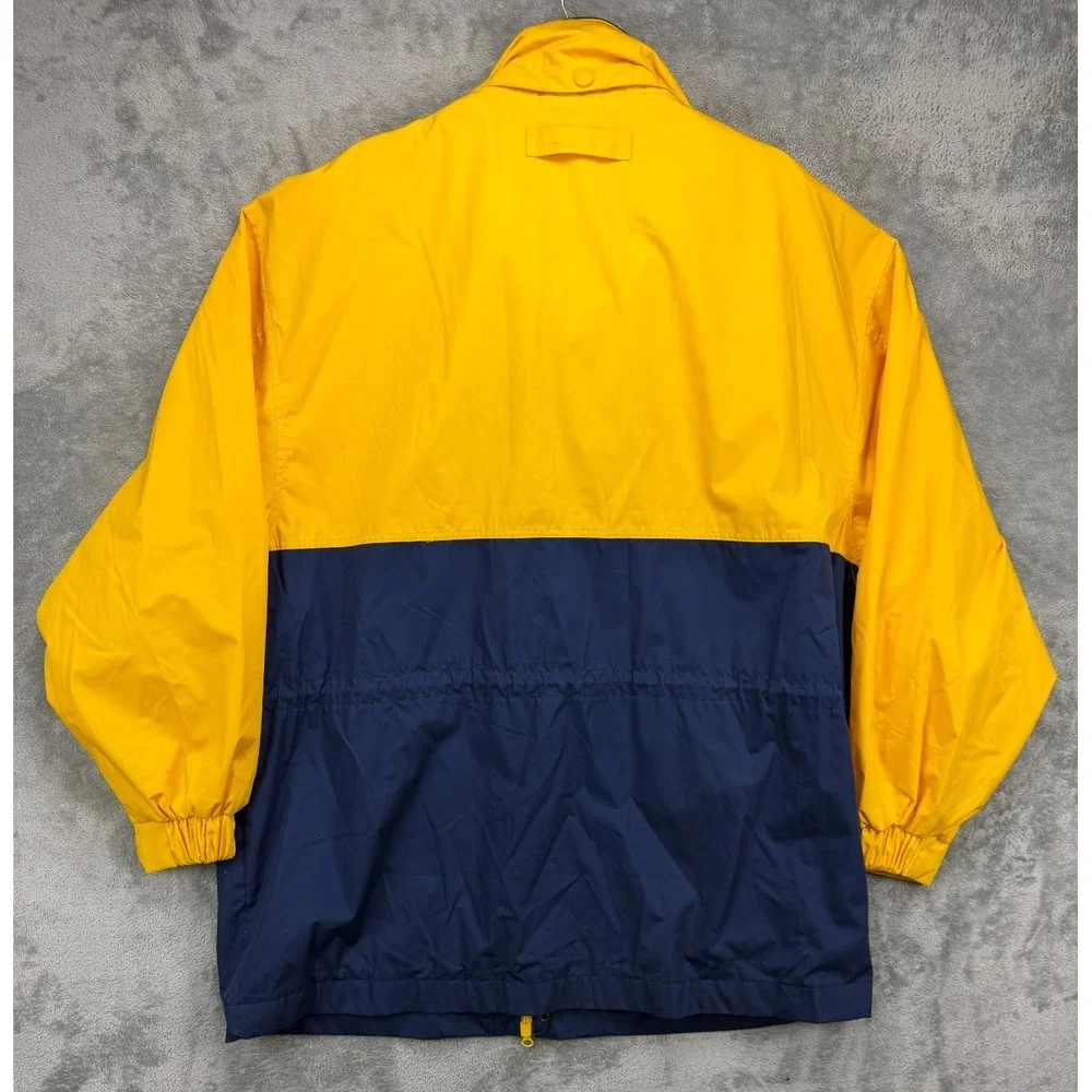 Auburn Sportswear Mens Hooded Jacket XL Yellow/Navy Islamorada Fishing Club Logo